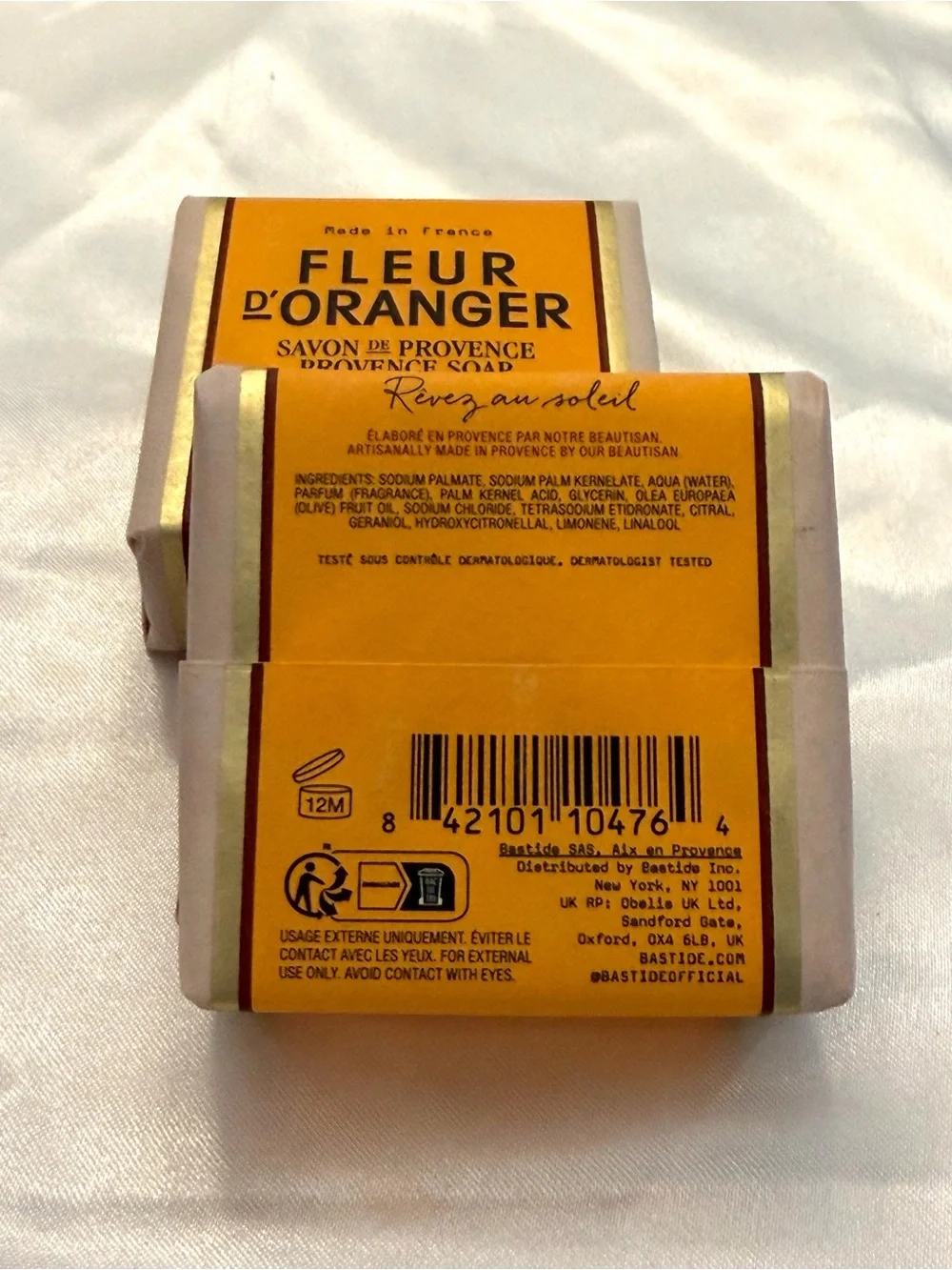 Bastide Fleur d'Oranger Orange Blossom Moisturizing Provence Soap 1.7 oz (2)